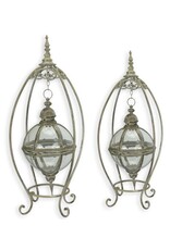 Trukado Miscellaneous - Hangende Lantaarn  met Zwevende Glazen Bol op Standaard (SET)