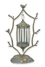 Trukado Miscellaneous - A Tin Hanging Lantern with Birds on Standard