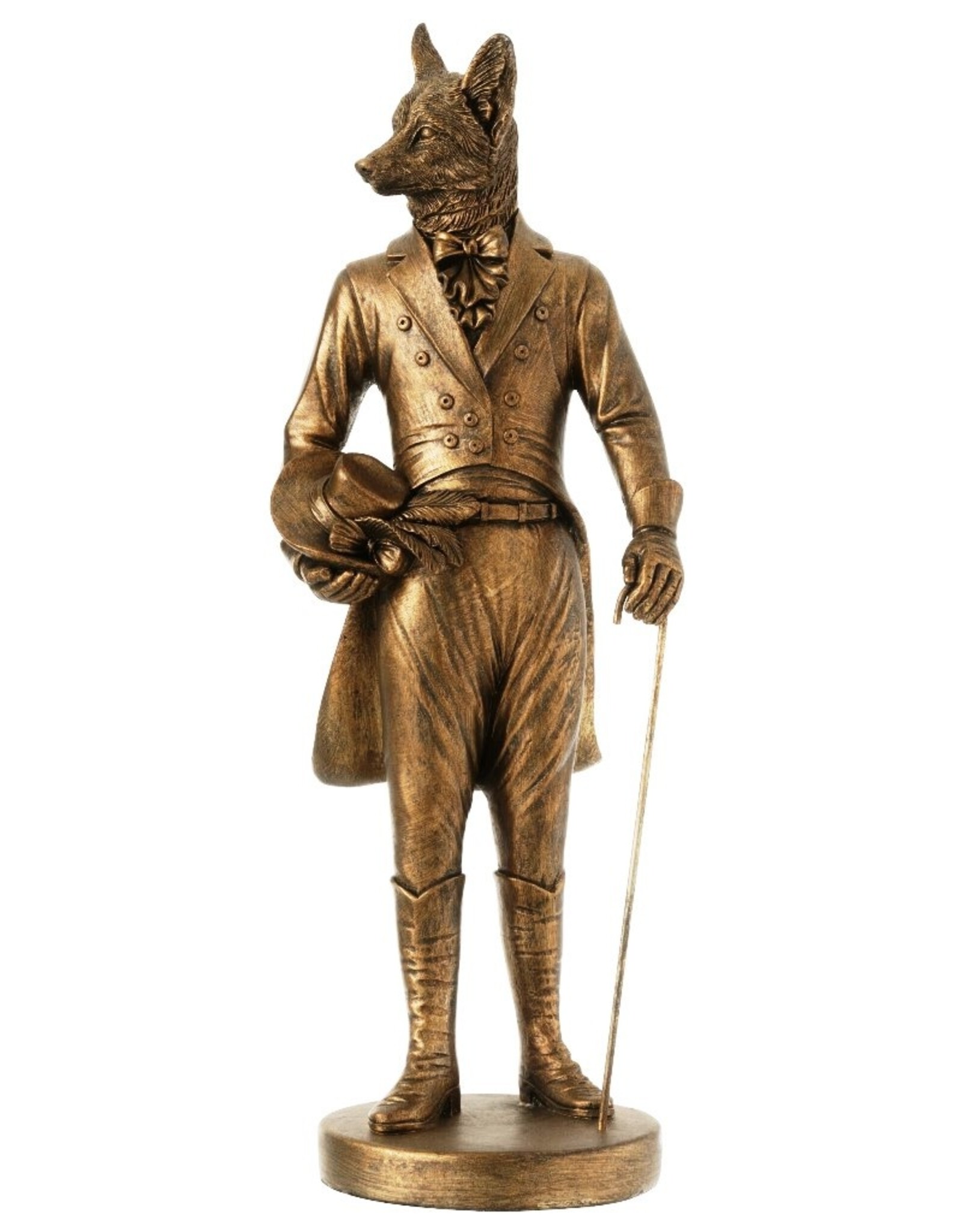 Trukado Giftware & Lifestyle - Vos Gentleman met Hoge Hoed beeldje 41,3cm