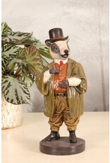 DS Giftware & Lifestyle - Badger with Tall Hat and Jacket 29.5cm