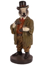 DS Giftware & Lifestyle - Badger with Tall Hat and Jacket 29.5cm