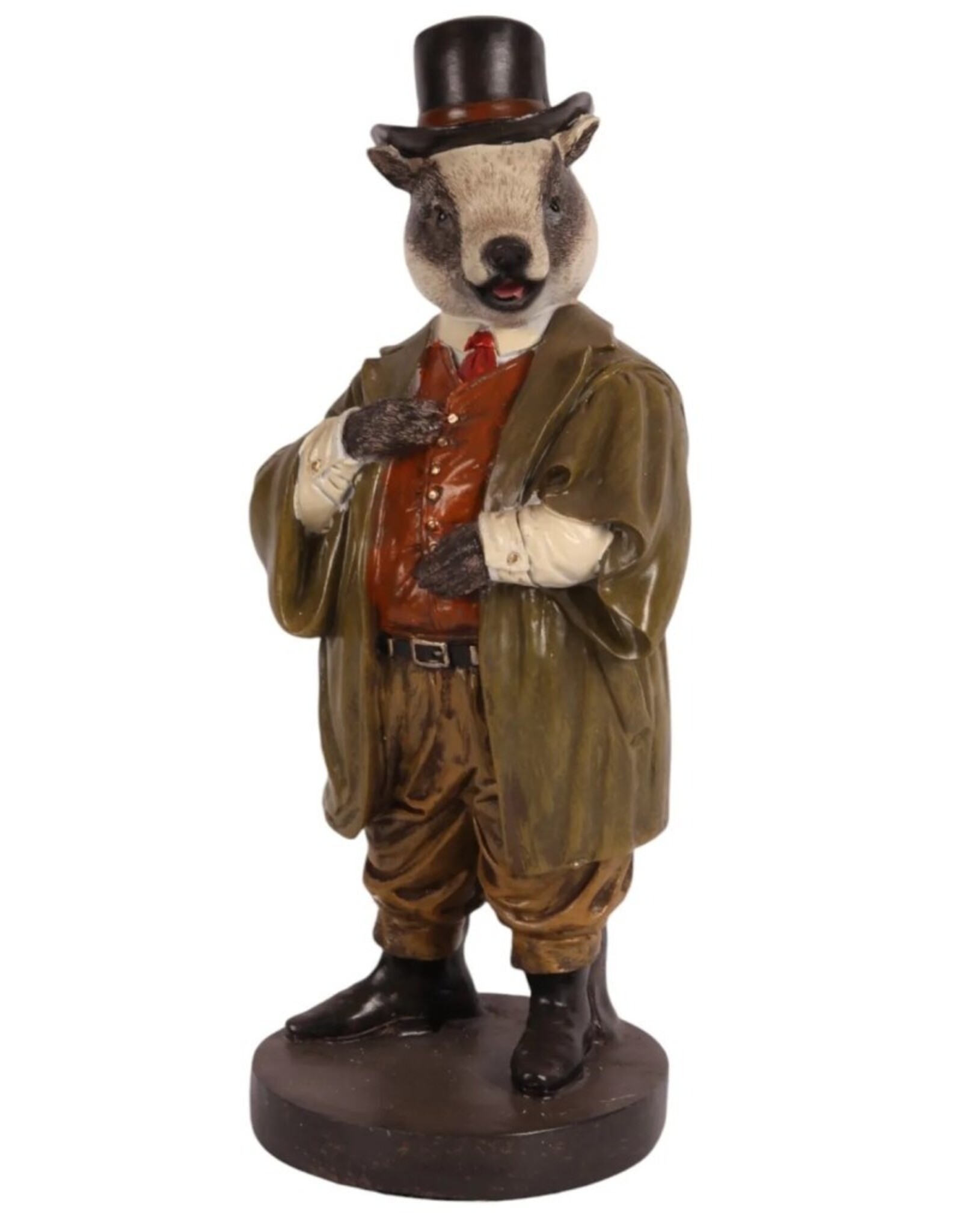 DS Giftware & Lifestyle - Badger with Tall Hat and Jacket 29.5cm