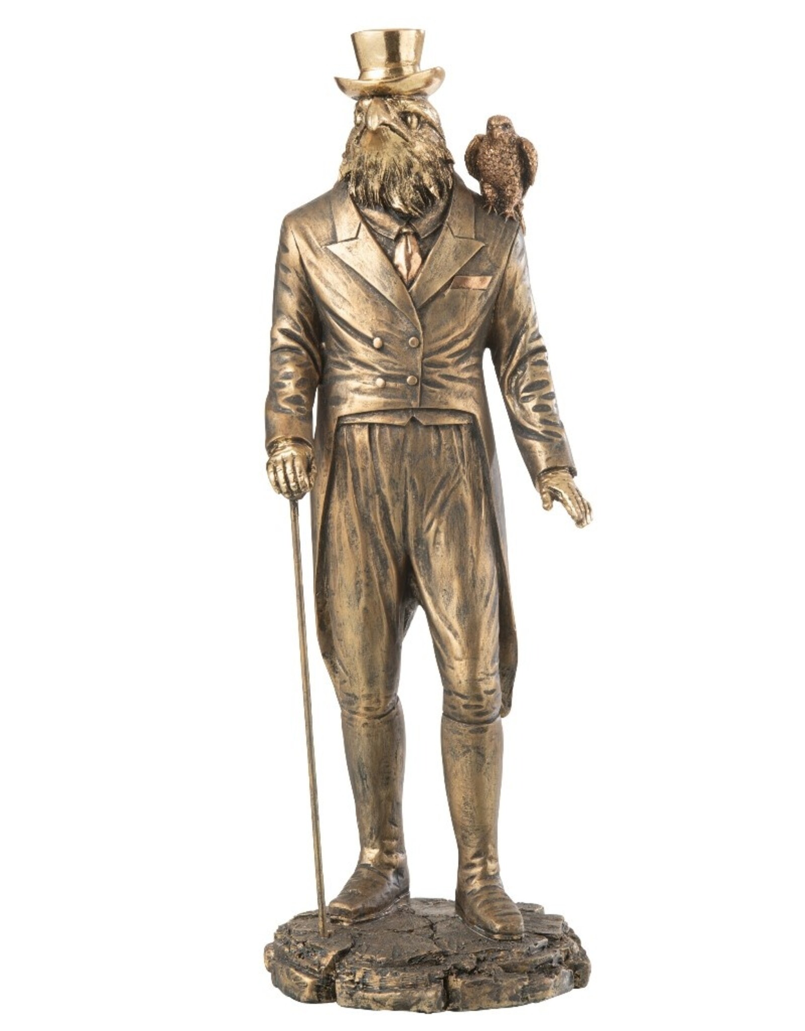 Trukado Giftware & Lifestyle - Vogel Gentleman met Hoge Hoed beeldje 39cm