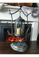 Trukado Miscellaneous - A Tin Hanging Lantern with Birds on Standard