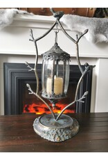 Trukado Miscellaneous - A Tin Hanging Lantern with Birds on Standard
