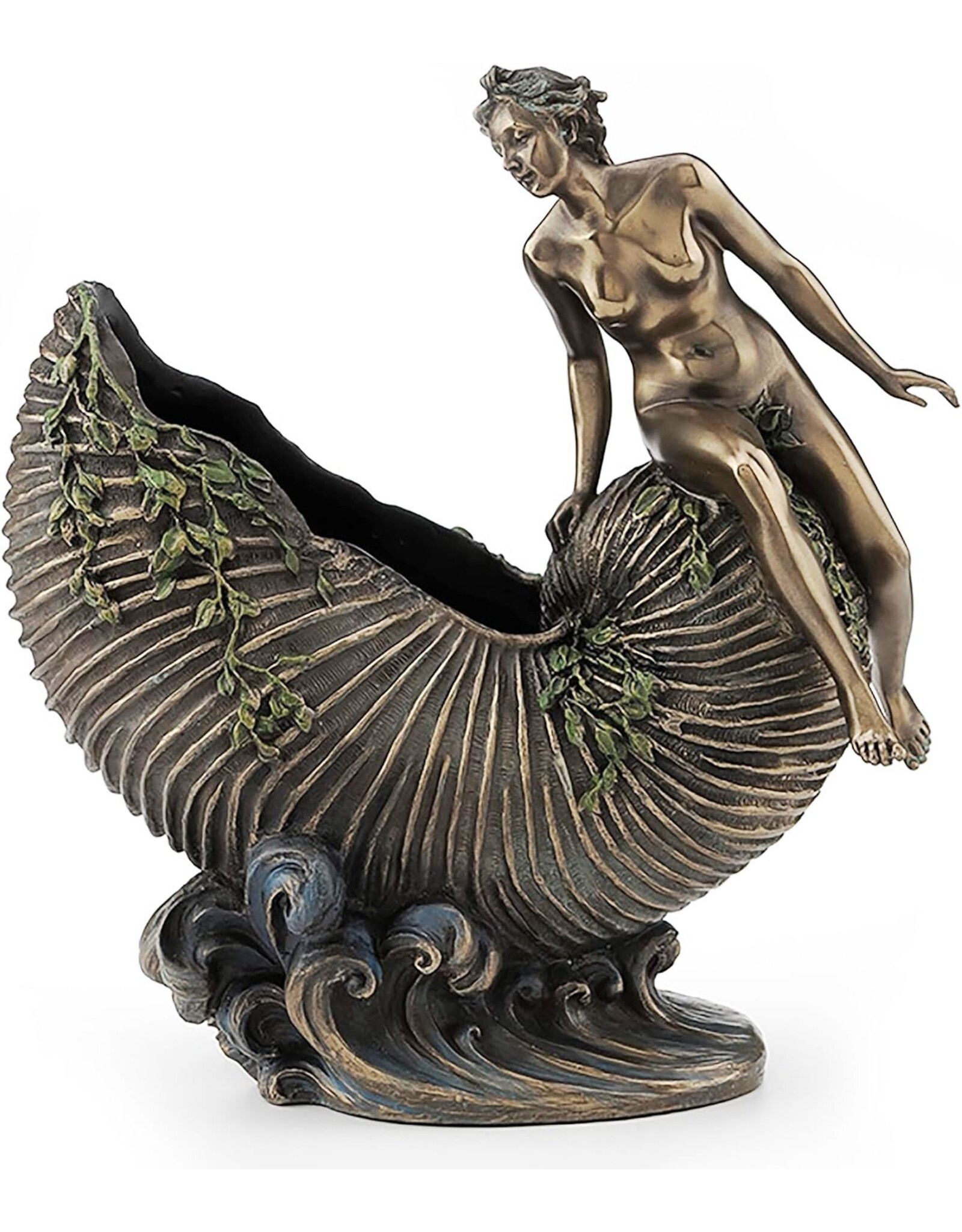 Veronese Design Giftware & Lifestyle - Meisje zittend op Nautilusschelp Art Deco Stijl