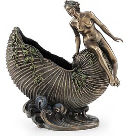 Veronese Design Girl Sitting on Nautilus shell Art Deco Style
