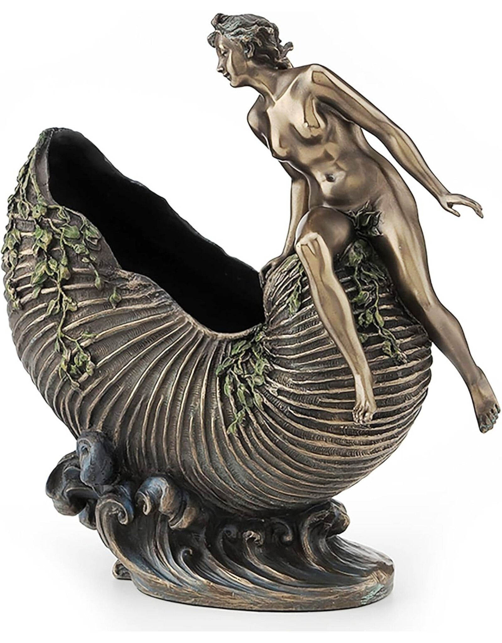 Veronese Design Giftware & Lifestyle - Girl Sitting on Nautilus shell Art Deco Style