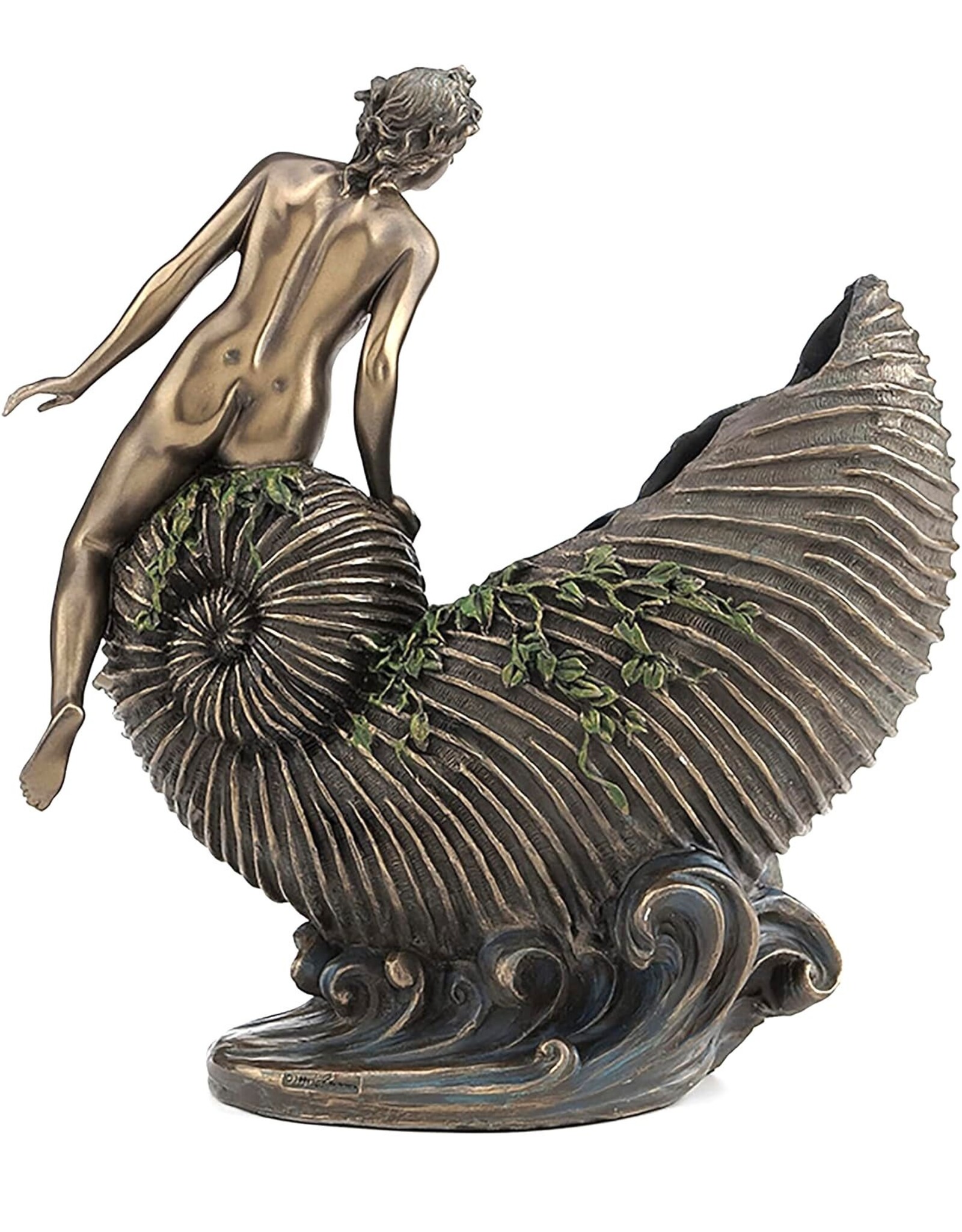 Veronese Design Giftware & Lifestyle - Girl Sitting on Nautilus shell Art Deco Style