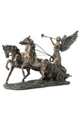 Veronese Design Giftware Figurines Collectables - Greek Goddess Nike with Trumpet in Chariot