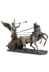 Veronese Design Giftware Beelden Collectables  - Griekse Godin Nike met Trompet in Strijdwagen