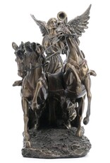 Veronese Design Giftware Figurines Collectables - Greek Goddess Nike with Trumpet in Chariot