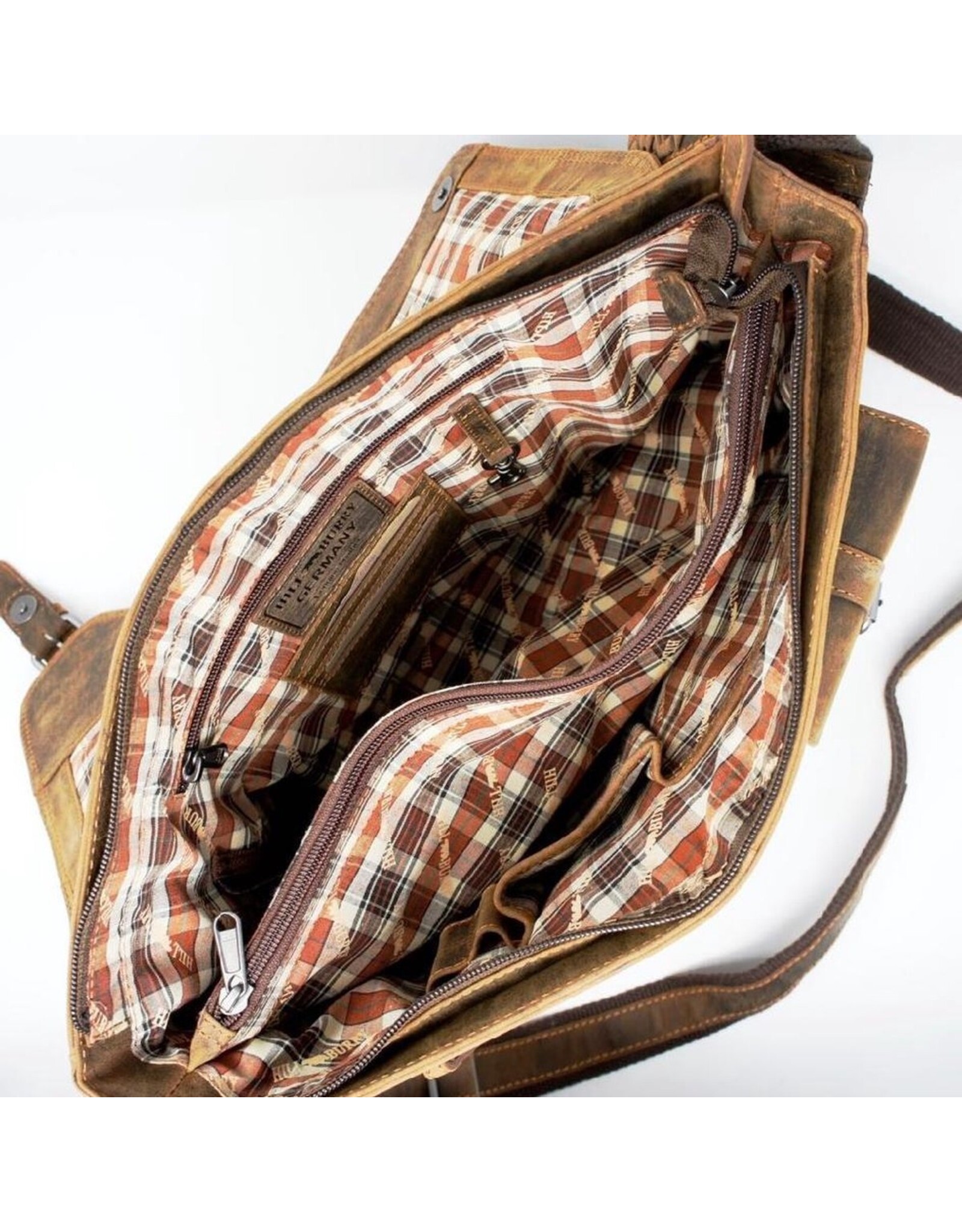 HillBurry Leren werktassen en Leren laptoptassen - HillBurry laptoptas - werktas Large