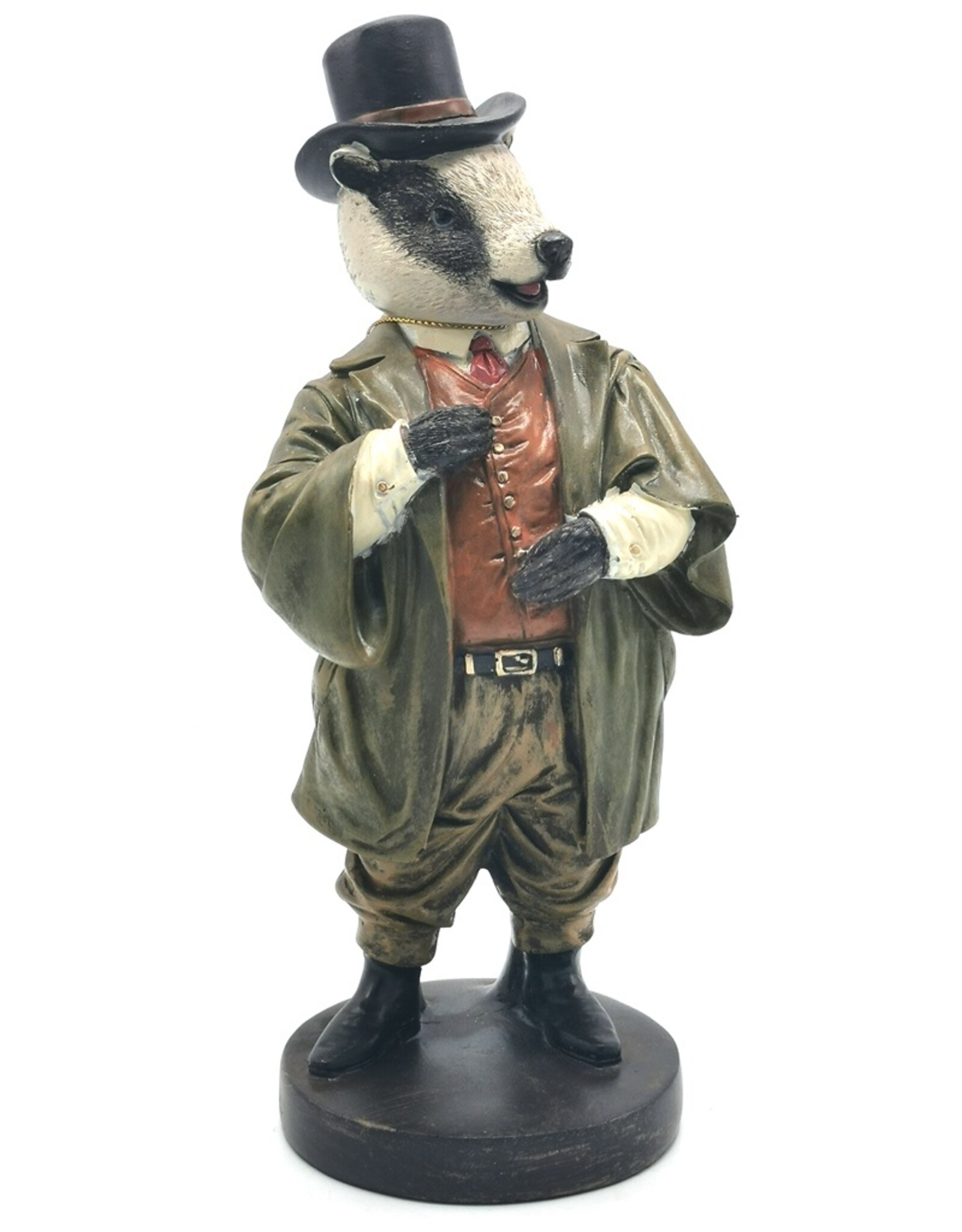 DS Giftware & Lifestyle - Badger with Tall Hat and Jacket 29.5cm