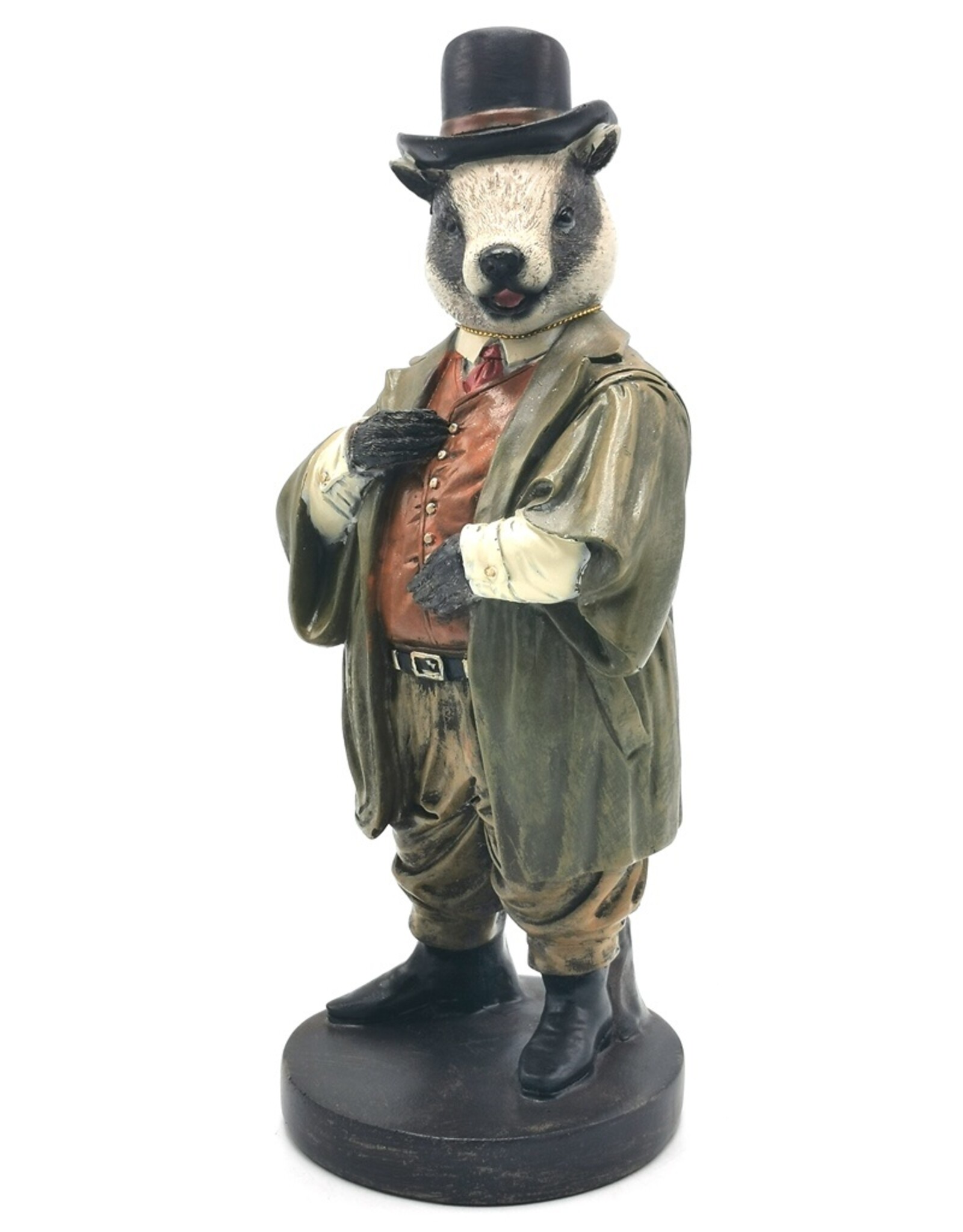 DS Giftware & Lifestyle - Badger with Tall Hat and Jacket 29.5cm