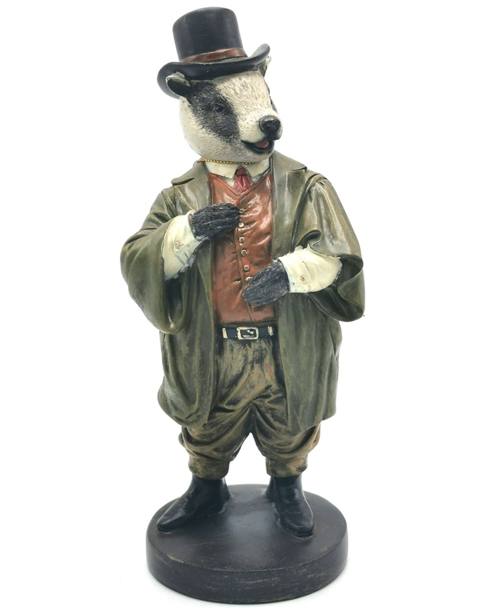 DS Giftware & Lifestyle - Badger with Tall Hat and Jacket 29.5cm