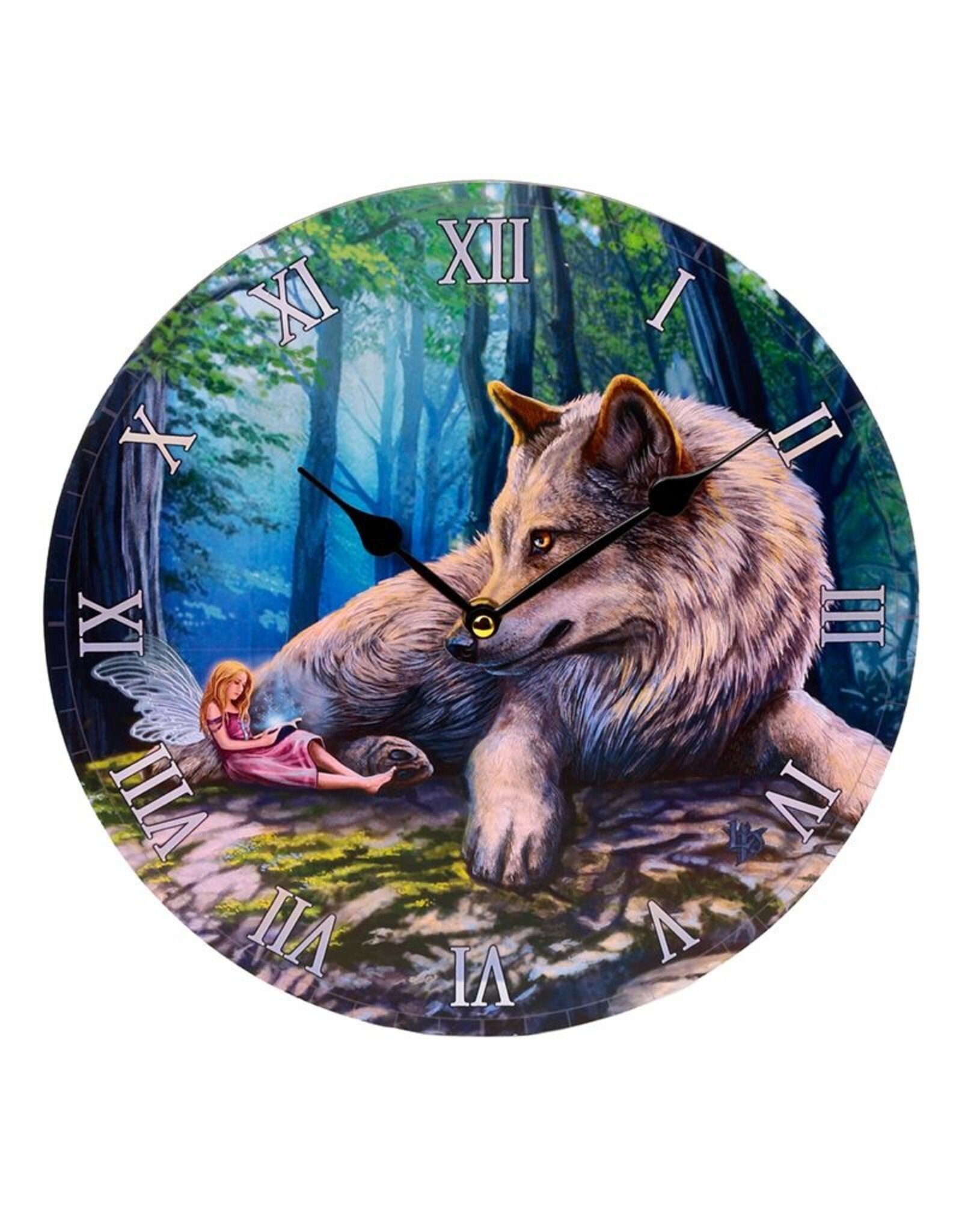Puckator Giftware and Collectables - Wall clock  Fairy Stories Wolf & Fairy Lisa Parker