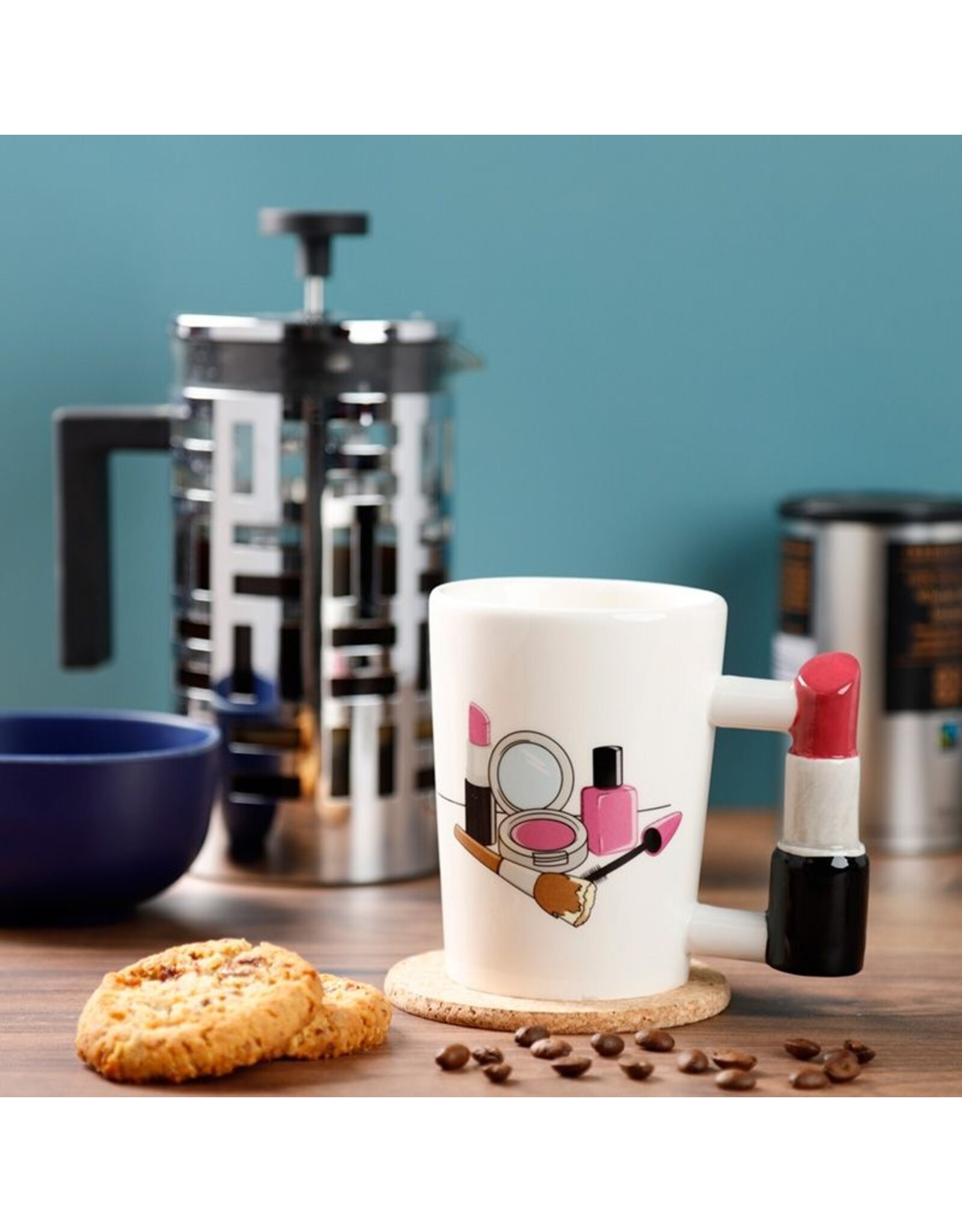 PKT Drinkware - Ceramic Mug with Lipstick Handle