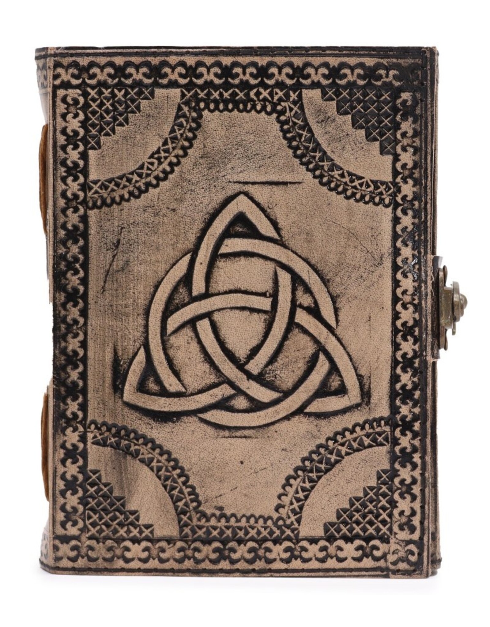 AWG Miscellaneous - Cirkel Triquetra Leren Esoterisch Notitieboek