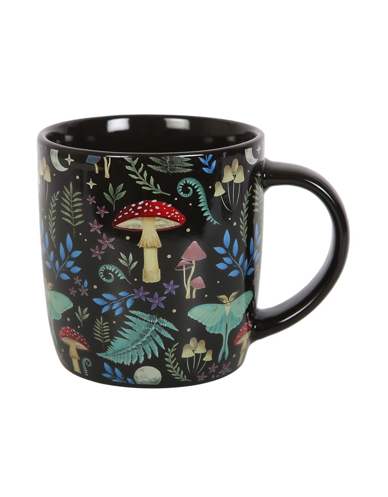 SDW Giftware & Lifestyle - Dark Forest mok met Paddenstoelen en Mot