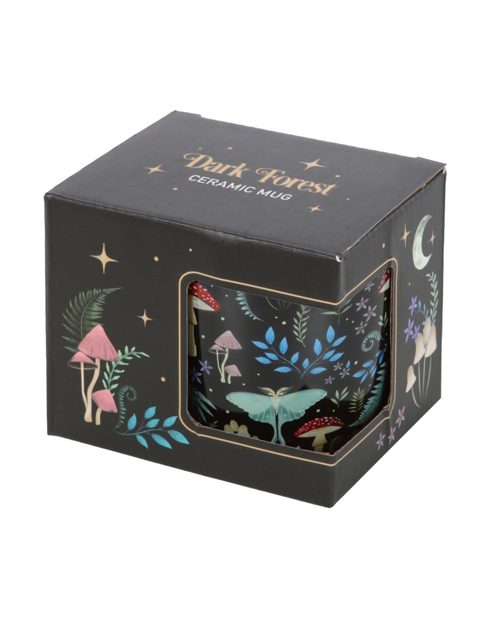 SDW Giftware & Lifestyle - Dark Forest mok met Paddenstoelen en Mot