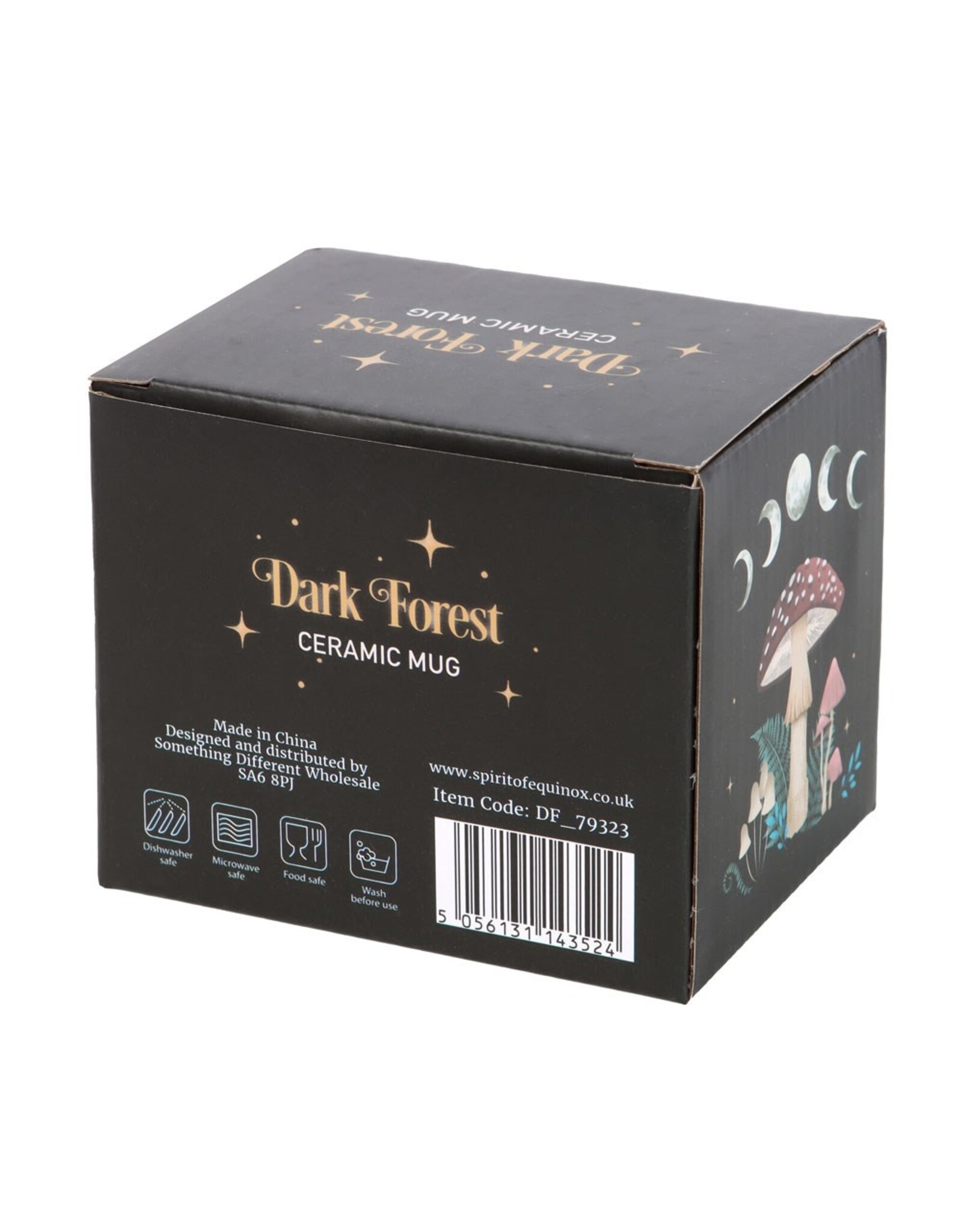 SDW Giftware & Lifestyle - Dark Forest mok met Paddenstoelen en Mot