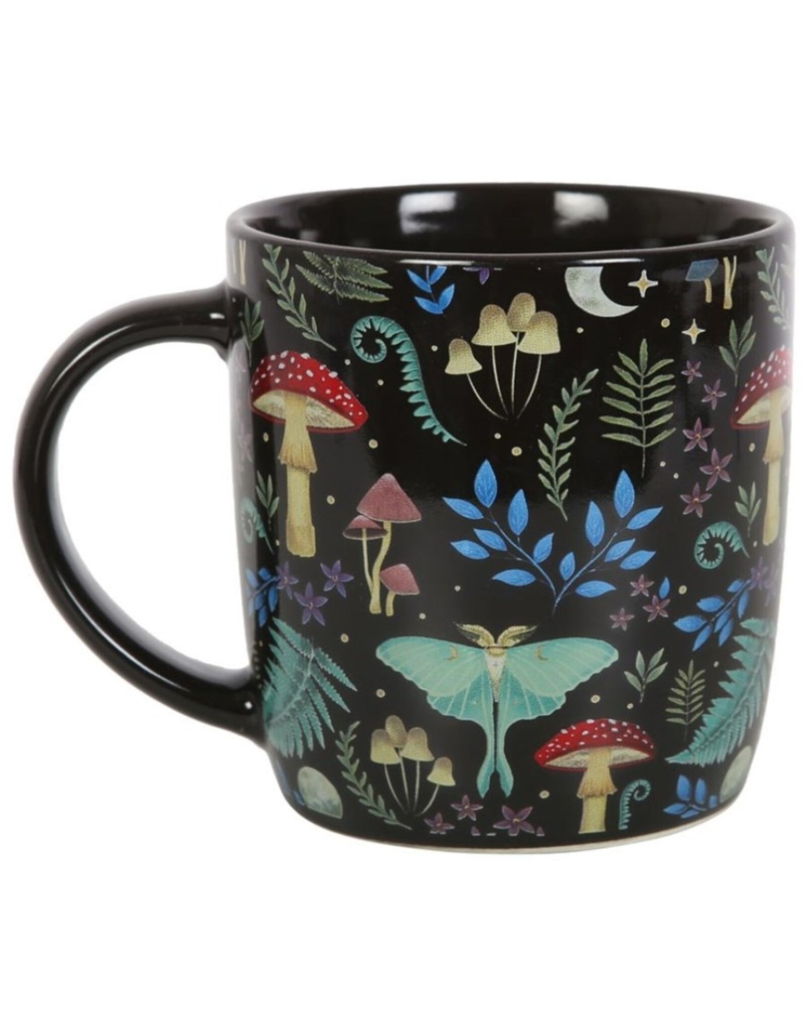 SDW Giftware & Lifestyle - Dark Forest mok met Paddenstoelen en Mot