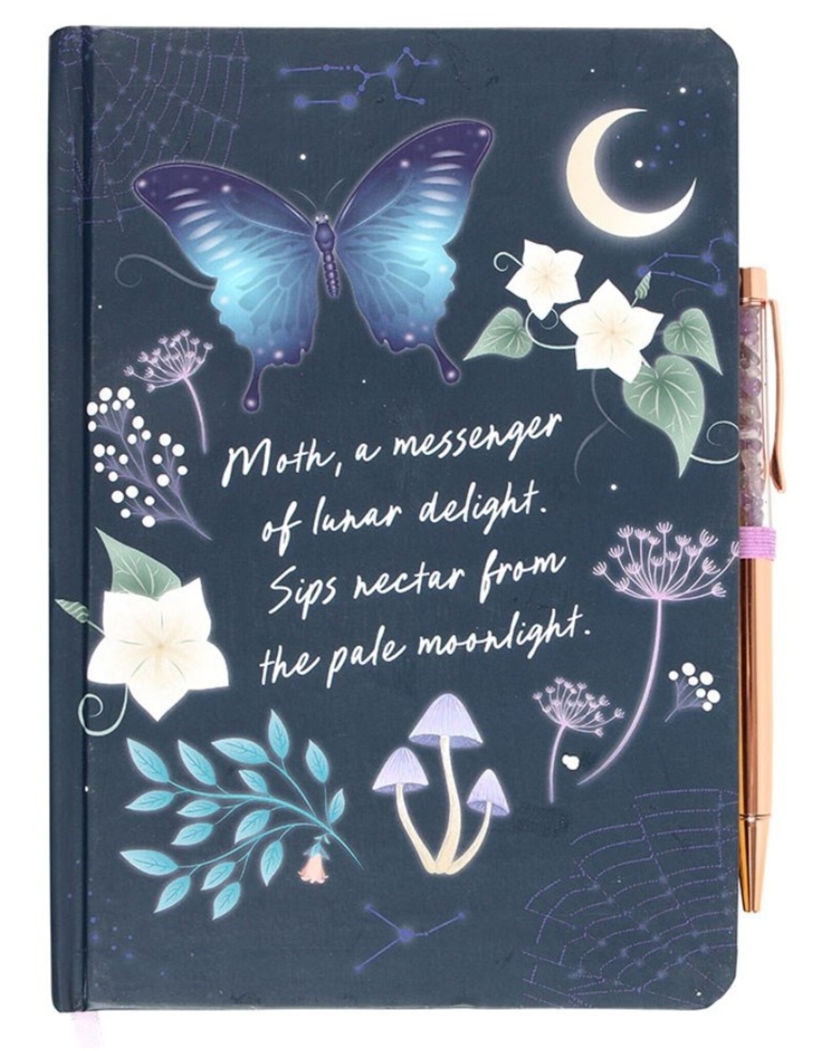 SDW Miscellaneous - Midnight Moth Journal with Amethyst Pen