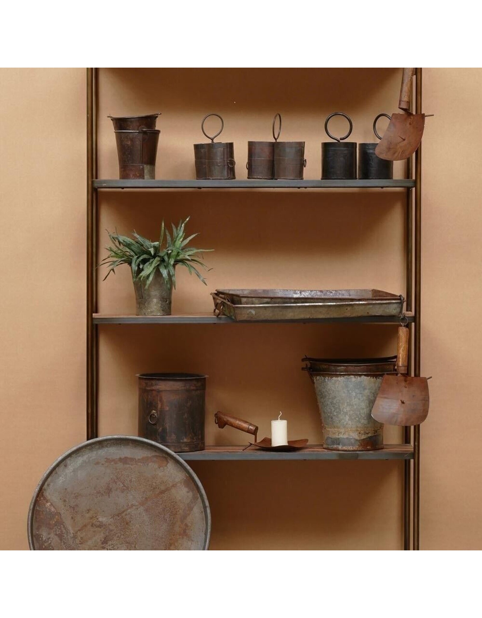 Gifts Amsterdam Giftware Figurines Collectables - Industrial Candlestick ‘Kjeld’ - Antique black metal