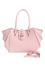Banned Gothic Tassen Steampunk Tassen - Banned Annabelle Vleermuis Vleugels Schoudertas roze
