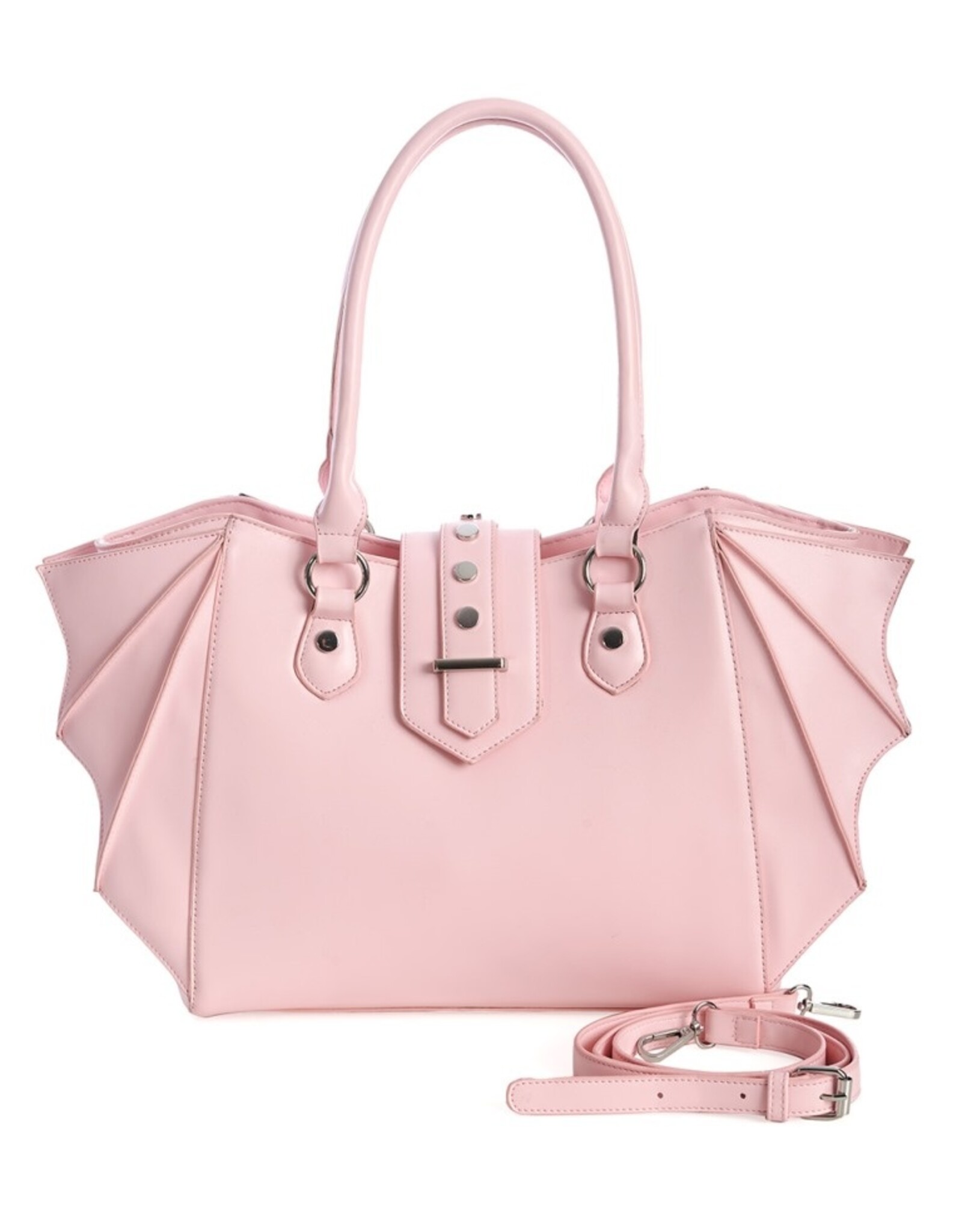 Banned Gothic Tassen Steampunk Tassen - Banned Annabelle Vleermuis Vleugels Schoudertas roze