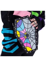 Heartless Gothic bags Steampunk bags - Wednesday Coffin Rainbow Spiderweb bag