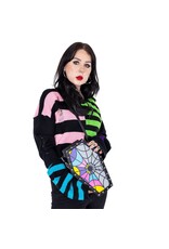 Heartless Gothic bags Steampunk bags - Wednesday Coffin Rainbow Spiderweb bag
