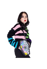 Heartless Gothic bags Steampunk bags - Wednesday Coffin Rainbow Spiderweb bag