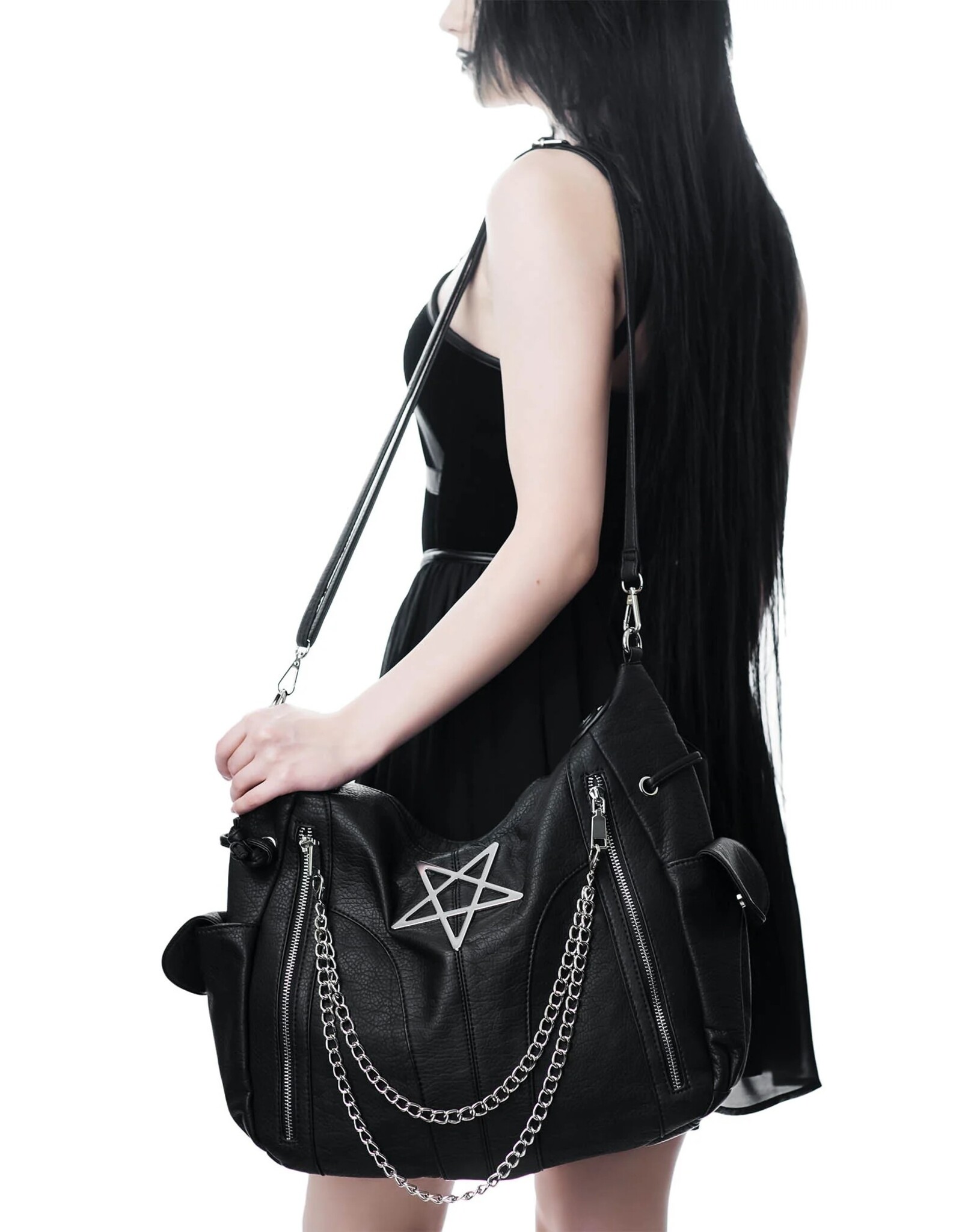 Killstar Killstar bags and accessories - Killstar Vexation Handbag with Pentagram