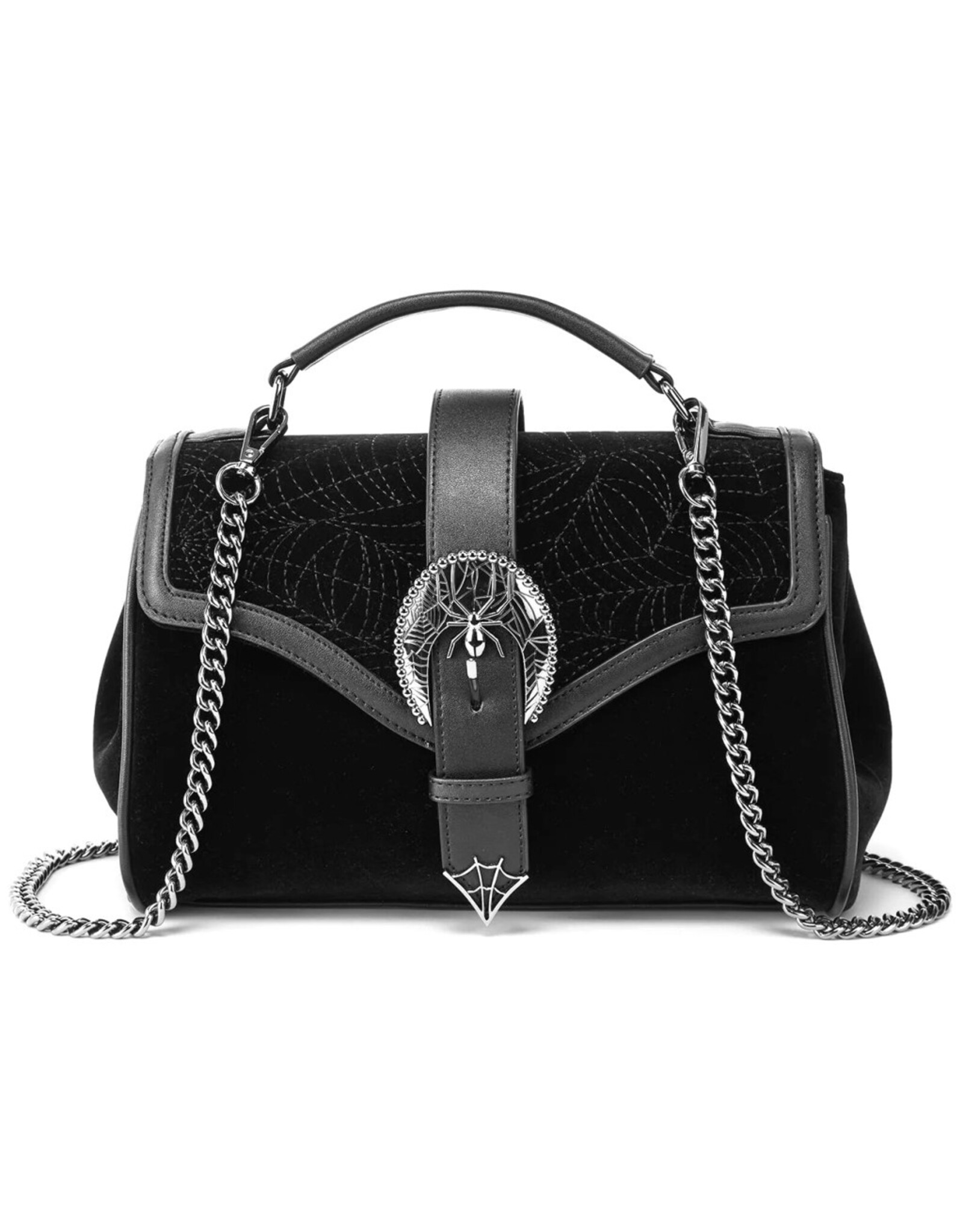Killstar Killstar bags and accessories - Killstar Lady Arachne Handbag Spider buckle