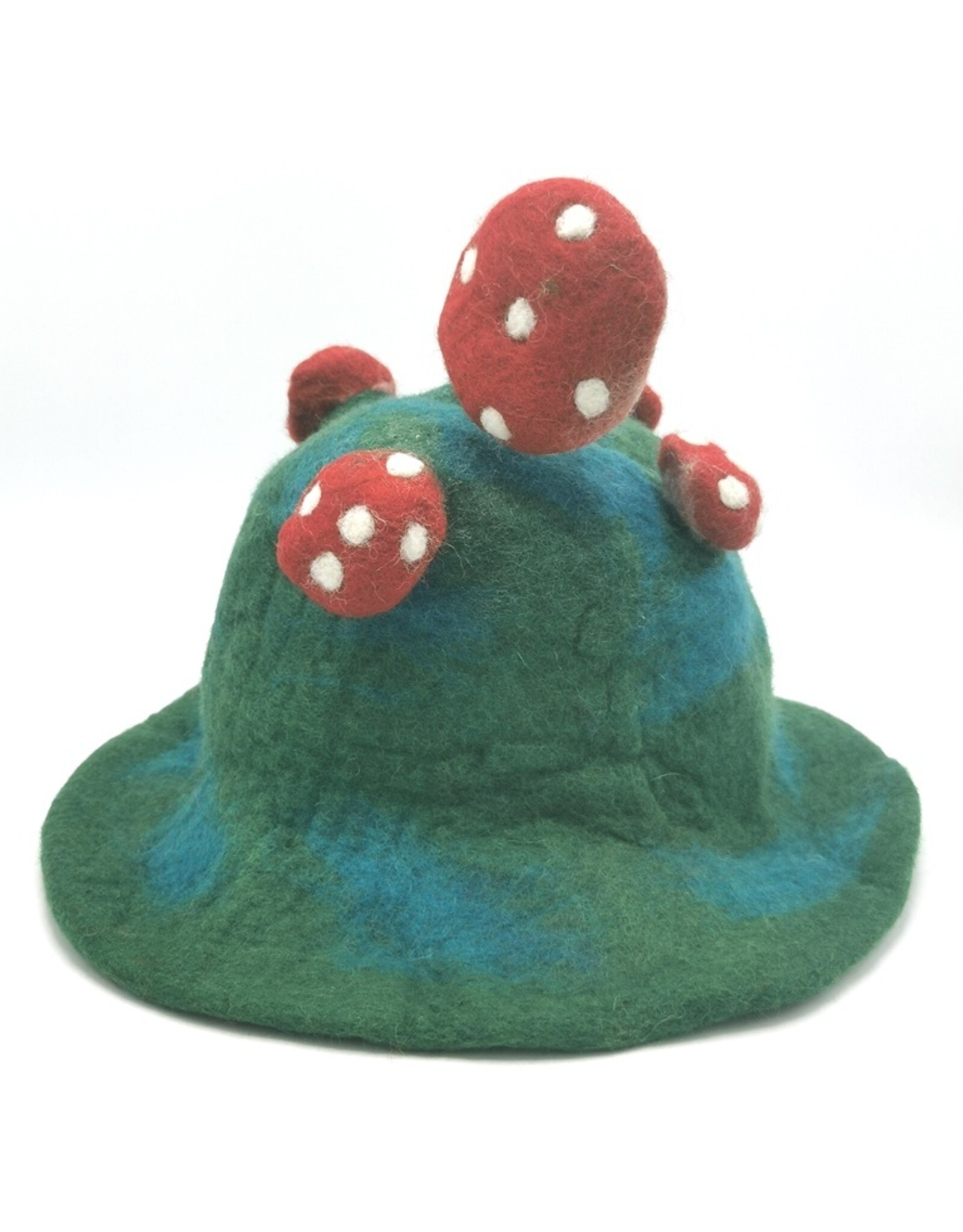 Trukado Miscellaneous - Felt hat "Mushroom Fly Swamp" green-blue