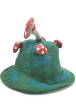Trukado Miscellaneous - Felt hat "Mushroom Fly Swamp" green-blue