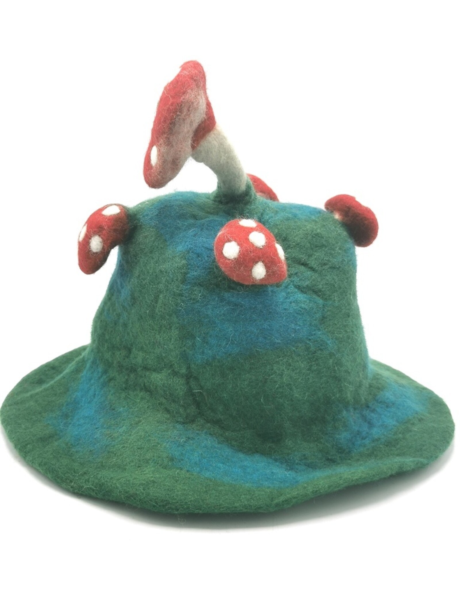 Trukado Miscellaneous - Felt hat "Mushroom Fly Swamp" green-blue
