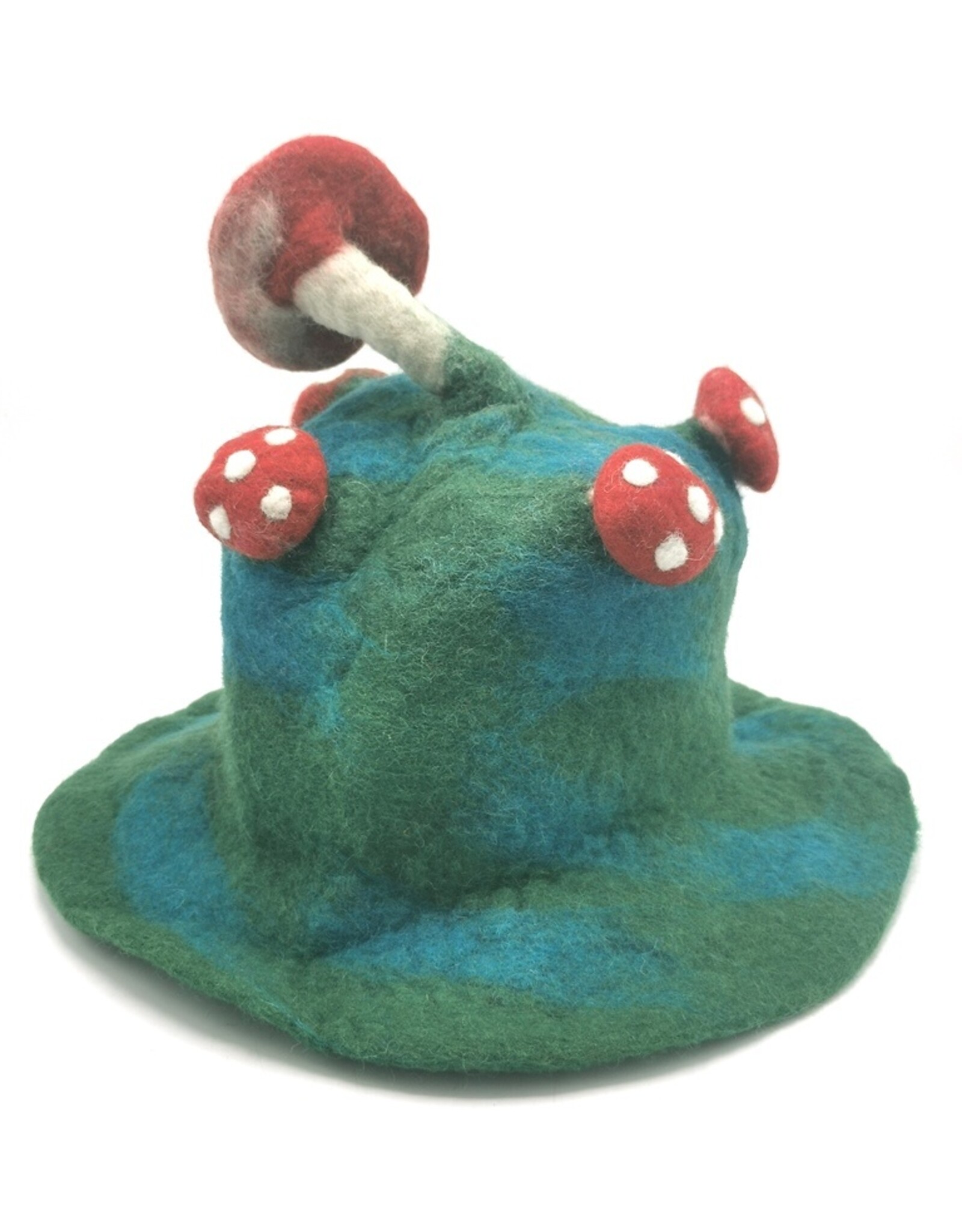 Trukado Miscellaneous - Felt hat "Mushroom Fly Swamp" green-blue