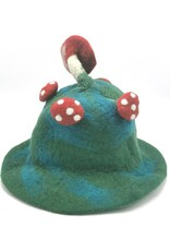 Trukado Miscellaneous - Felt hat "Mushroom Fly Swamp" green-blue