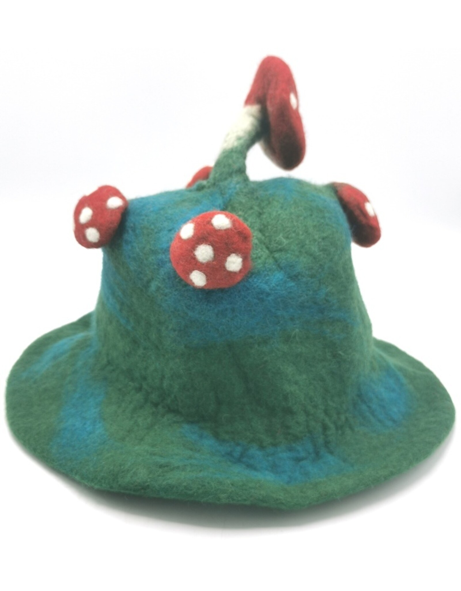 Trukado Miscellaneous - Felt hat "Mushroom Fly Swamp" green-blue