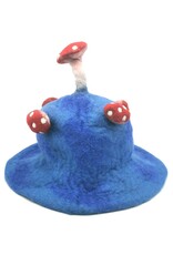 Trukado Miscellaneous - Felt hat - Sauna cap "Mushroom" Blue-red
