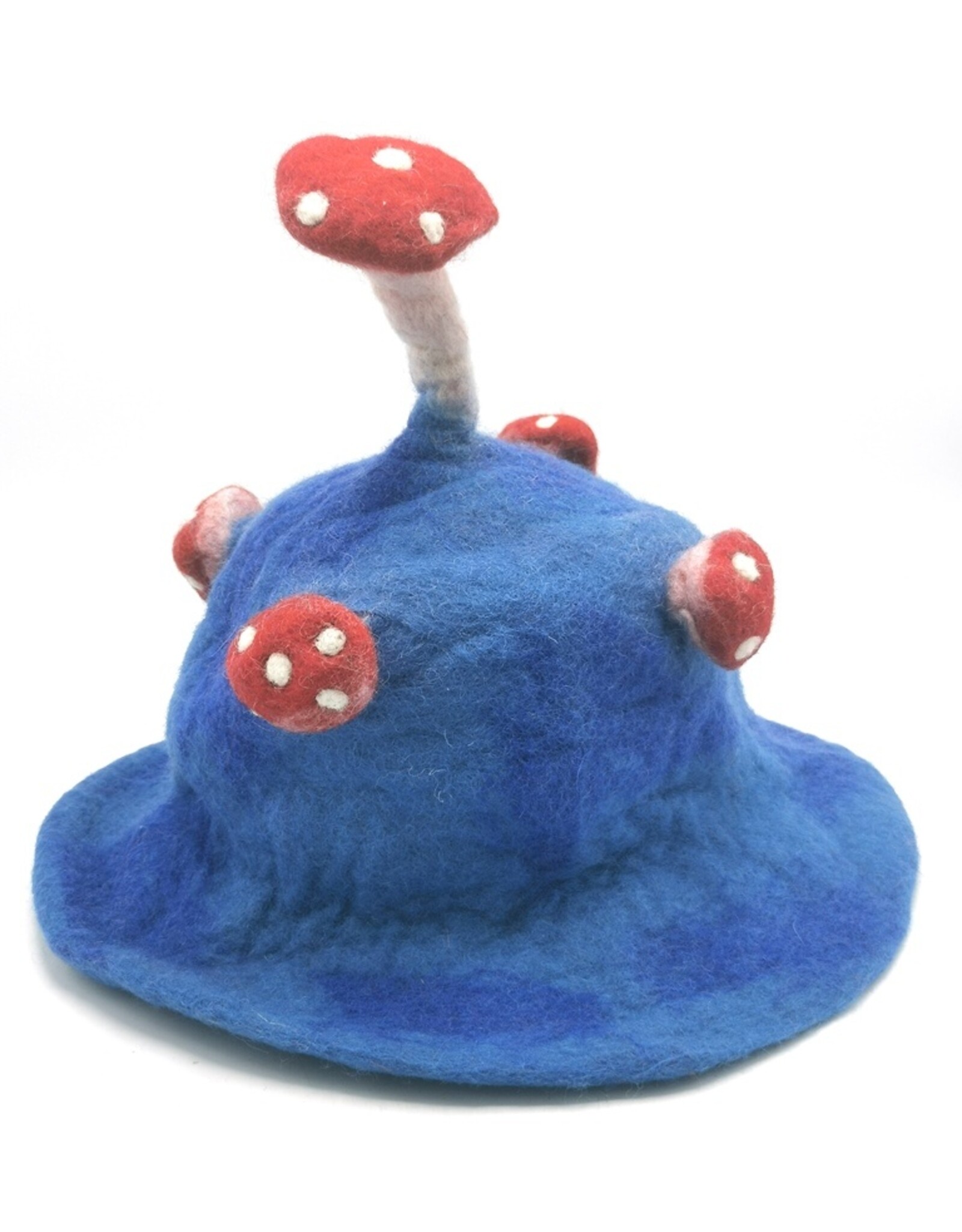 Trukado Miscellaneous - Felt hat - Sauna cap "Mushroom" Blue-red