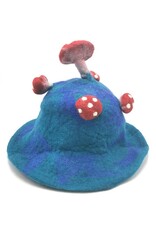 Trukado Miscellaneous - Felt hat - Sauna cap "Mushroom" Blue-green