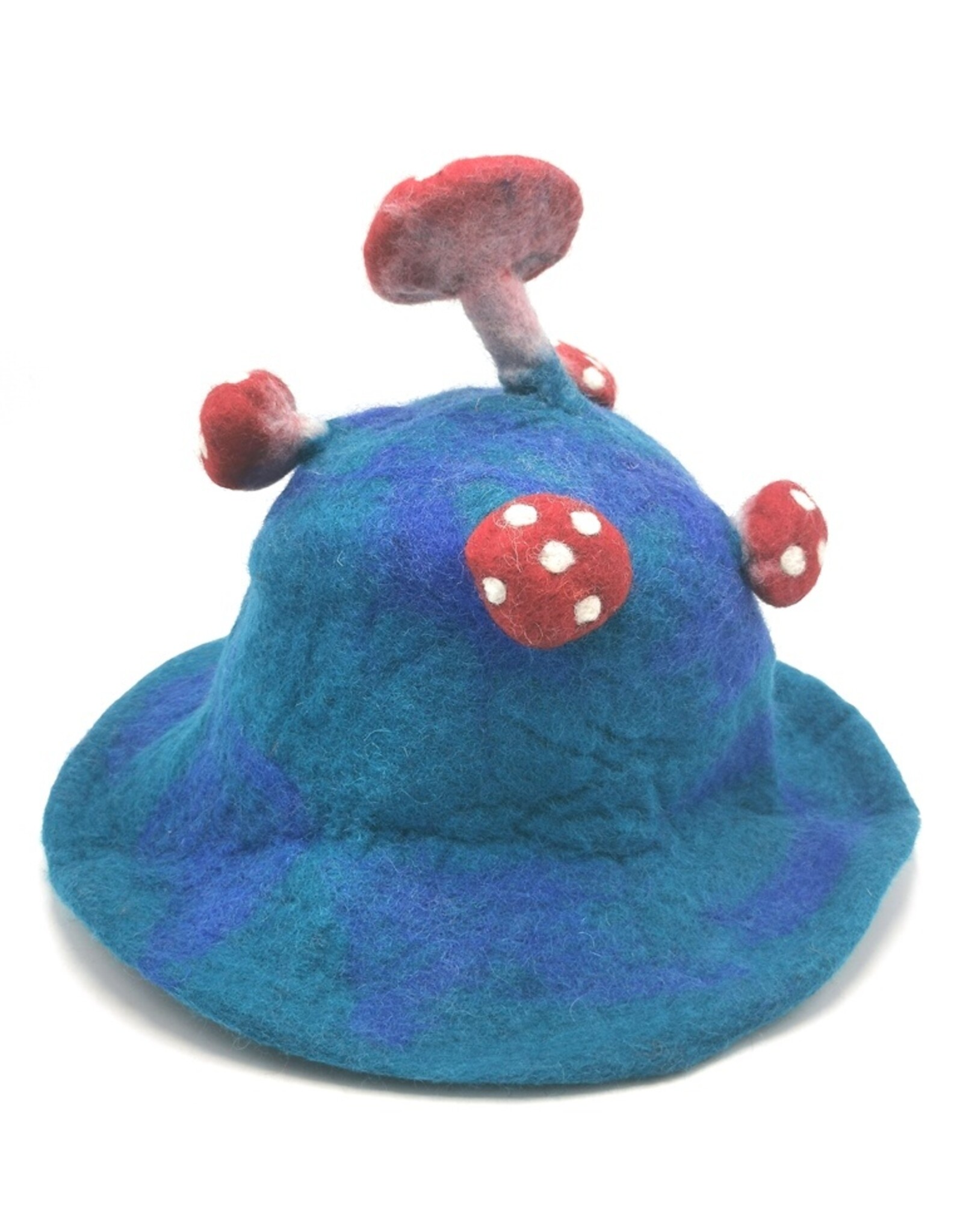 Trukado Miscellaneous - Felt hat - Sauna cap "Mushroom" Blue-green