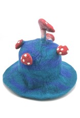 Trukado Miscellaneous - Vilten hoed - Sauna muts Paddenstoel Blauwgroen