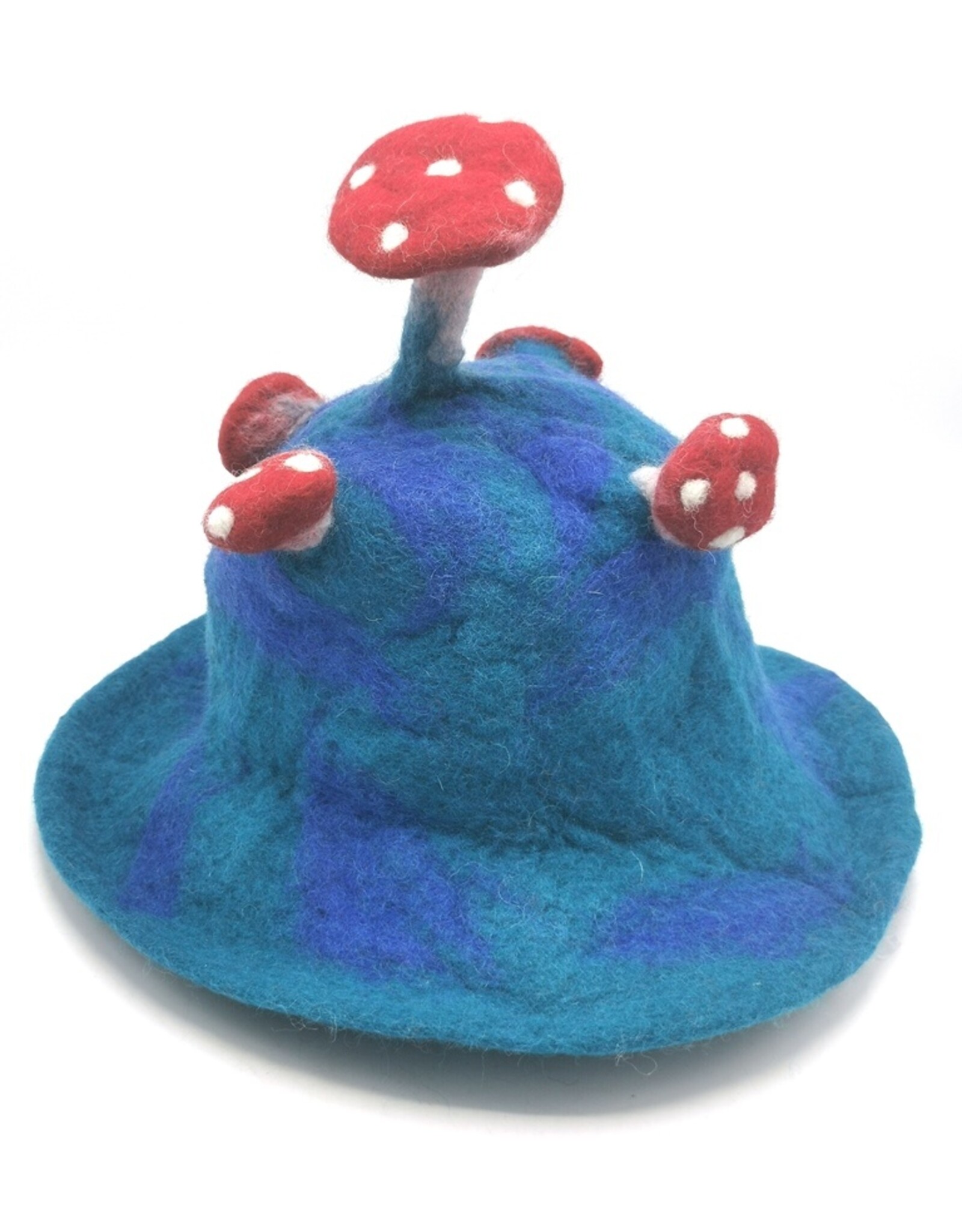 Trukado Miscellaneous - Felt hat - Sauna cap "Mushroom" Blue-green