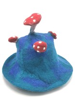 Trukado Miscellaneous - Felt hat - Sauna cap "Mushroom" Blue-green