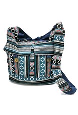 Trukado Modieus - Hobotas Geweven Stof met Etniek Patroon Blauw